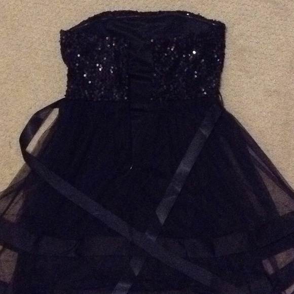 Strapless Black Sequin Dress - Picture 3 of 3